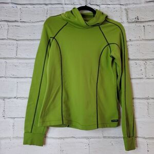 Athleta pullover long sleeve stretchy warm green hoodie size medium